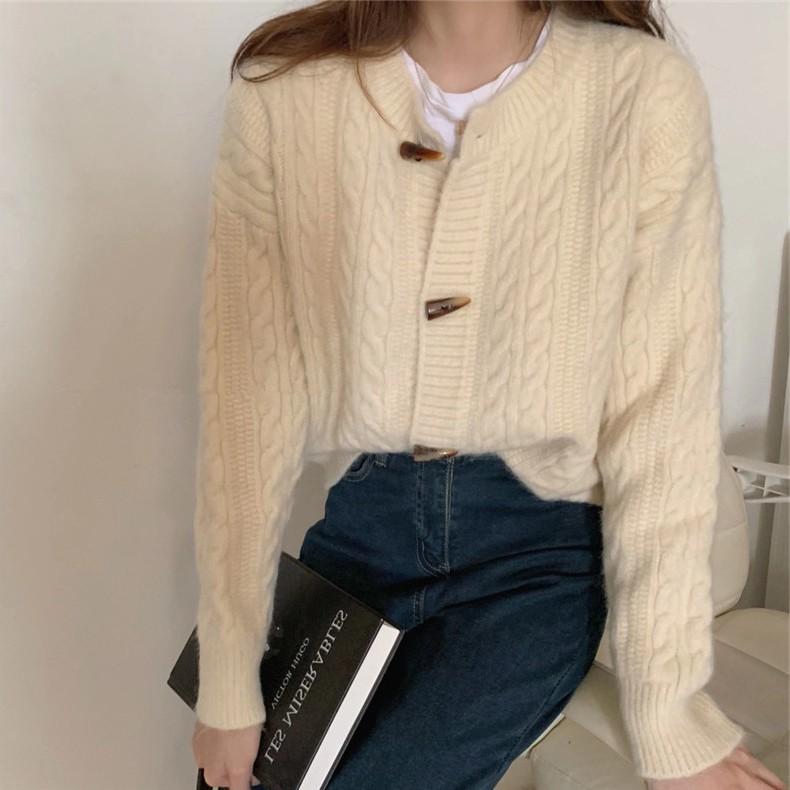 Hàng Sẵn_Áo len dệt kim mới phong cách hàn quốc áo khoác Cardigan nhẹ nhàng