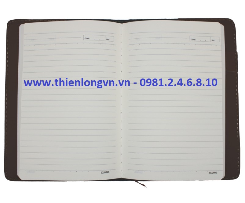 Sổ giả da Bureau A5 - 200 trang; Klong 358 bìa nâu