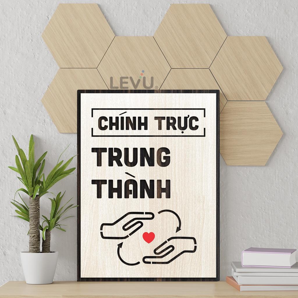 Tranh treo tường LEVU LV040 "chính trực - trung thành"