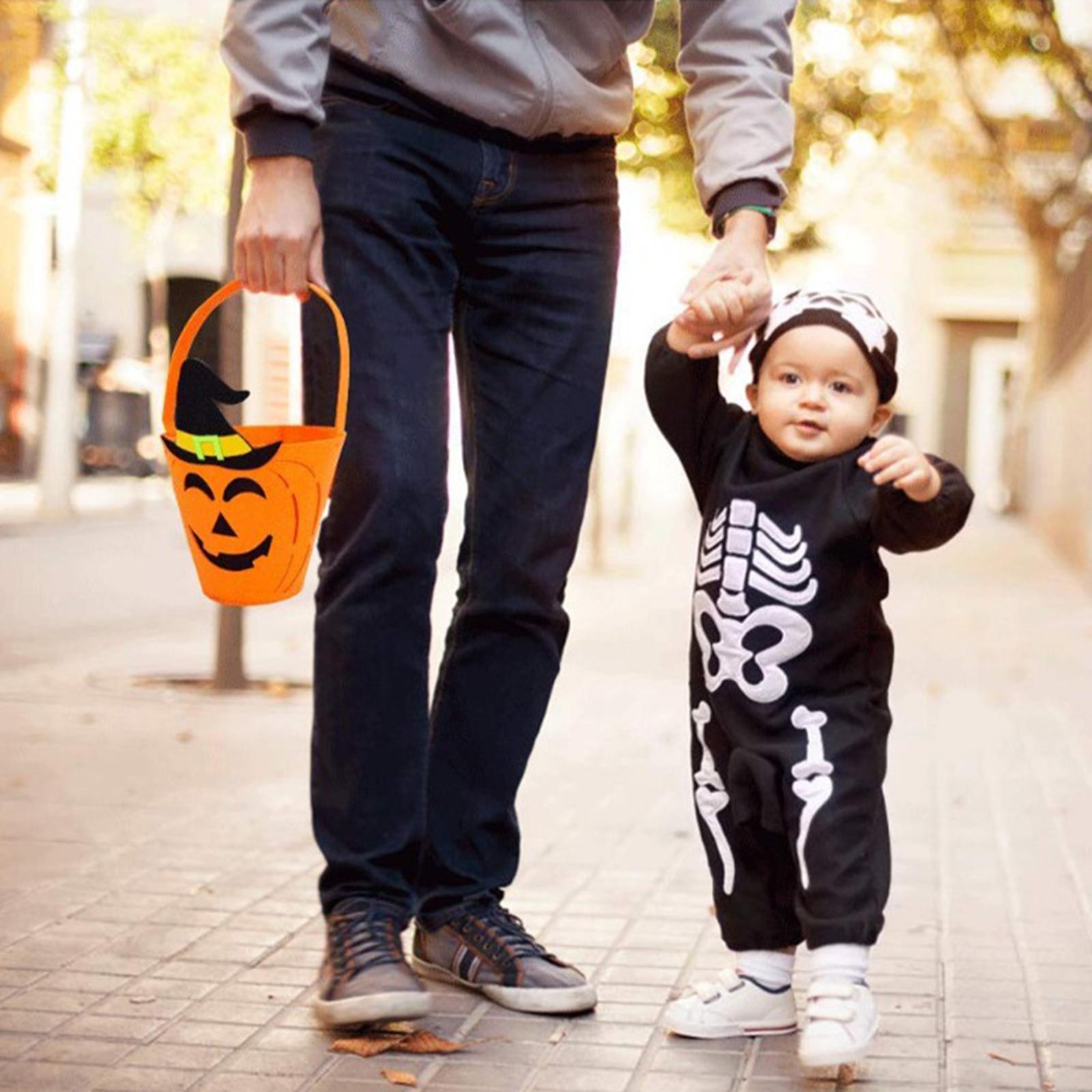 Halloween Tote Bucket Reusable Children Gift Bag Party Favors Halloween Bags