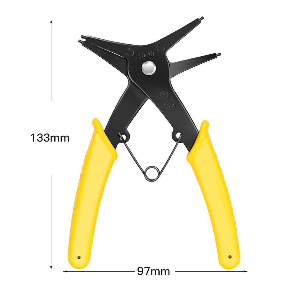 2 In 1 Circlip Pliers Internal External Dual-use Retaining Snapring Plier Multifunctional Circlip Pliers Hand Tool