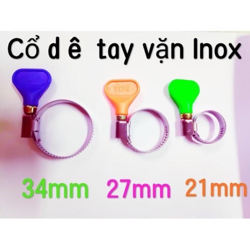 Cổ dê, đai siết ống inox có tay vặn nhựa - đủ size - dùng để siết ống tiện lợi dễ sử dụng chắc chắn