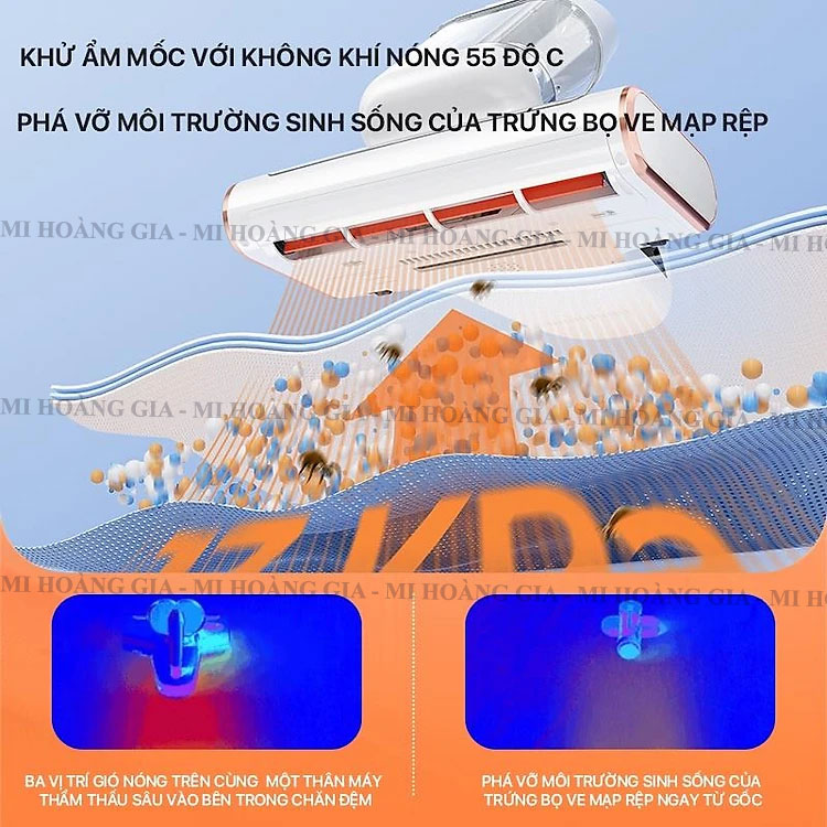 Máy hút bụi đệm giường diệt khuẩn UV Xiaomi UWANT M300 - lực hút mạnh 13KPa - Hàng nhập khẩu