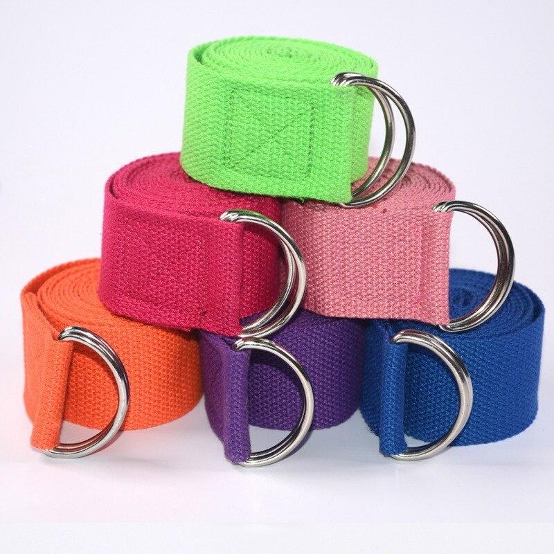 New Adjustable Sport Stretch Strap D-Ring Belts Gym Waist Leg Fitness Yoga Belt