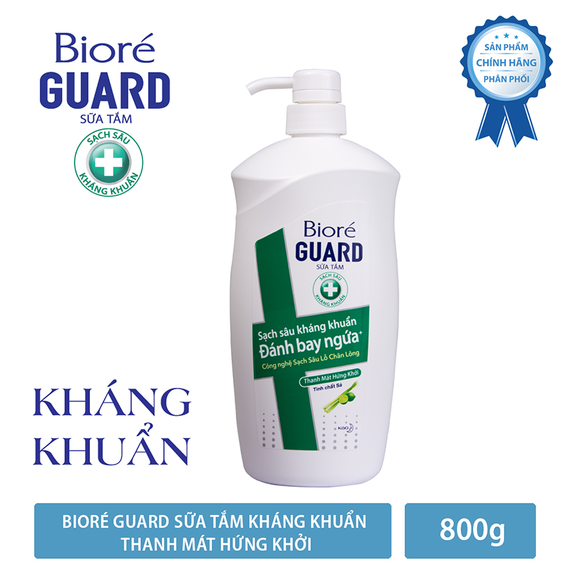 Sữa Tắm Sạch Sâu Kháng Khuẩn Thanh Mát Hứng Khởi Biore Guard 800g