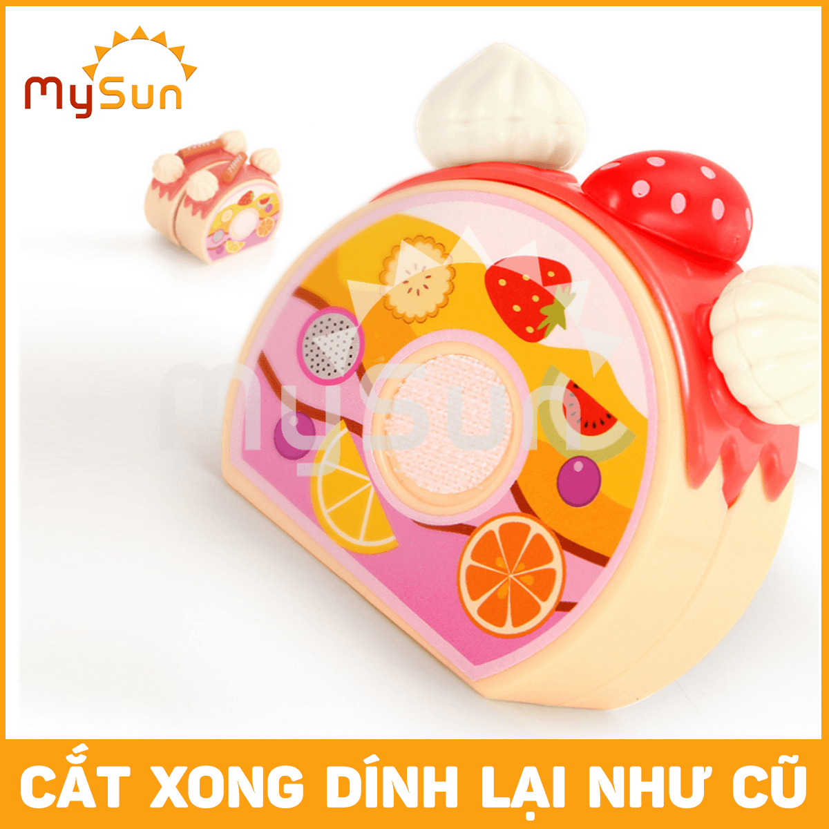 Đồ chơi TIỆC TRÀ cắt bánh kem sinh nhật có đèn cho bé gái bằng nhựa cao cấp – MySun