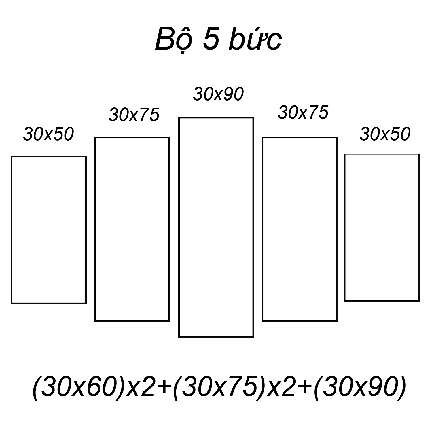 Tranh Canvas Bộ 5 Bức Cao Cấp - Tranh Mã Đáo Thành Công Treo Tường Phong Thủy
