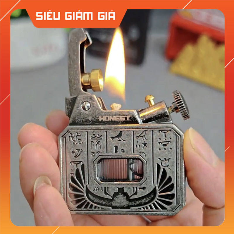 Vỏ Hột Quẹt Bật Lửa Xăng Đá Honest BCZ849-1 Lộ Thiên Đánh Lửa Tự Động -Nhiều Màu