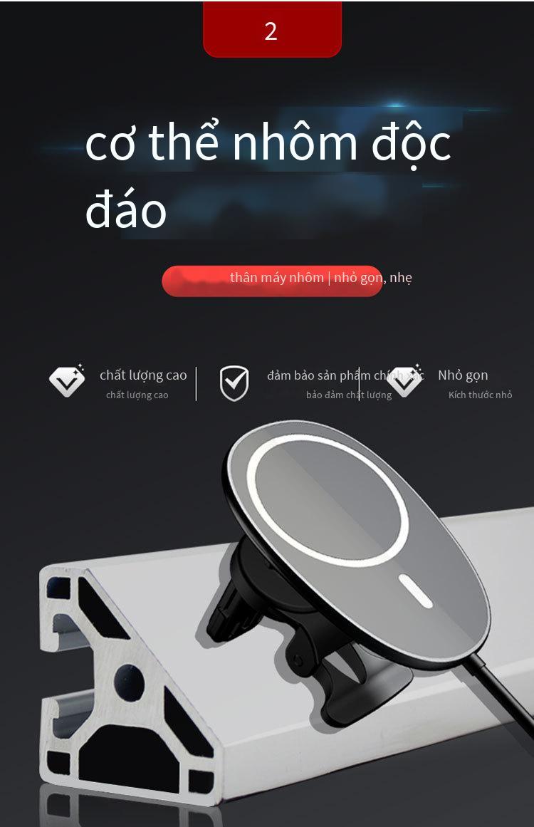 Ưu đãi đặc biệt Sạc không dây magsafe 15W mới cho Apple 12 iphone 12 giá đỡ sạc không dây hút nam châm trên ô tô