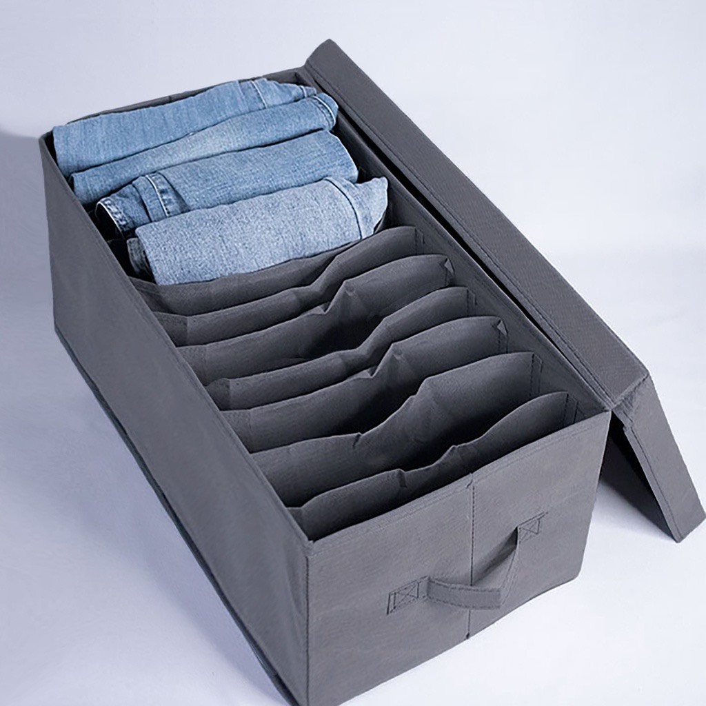 Hộp đựng quần áo chia ngăn bằng vải tiện lợi, khay túi vải đựng đồ 7 9 ngăn cỡ lớn tiện dụng