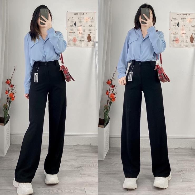 Quần Suông Ống Rộng Công Sở Nữ Vải Mềm Phom Chuẩn Siêu Đẹp Cao Cấp