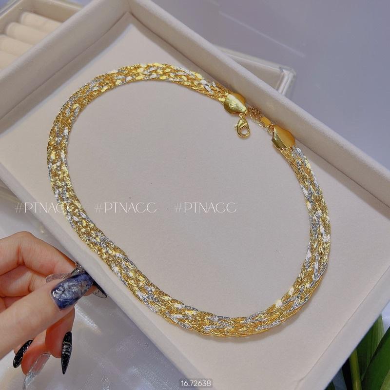 ᴾᵀᴺᵃᶜᶜ Dây chuyền bính ép Italy xi bạch kim cao cấp