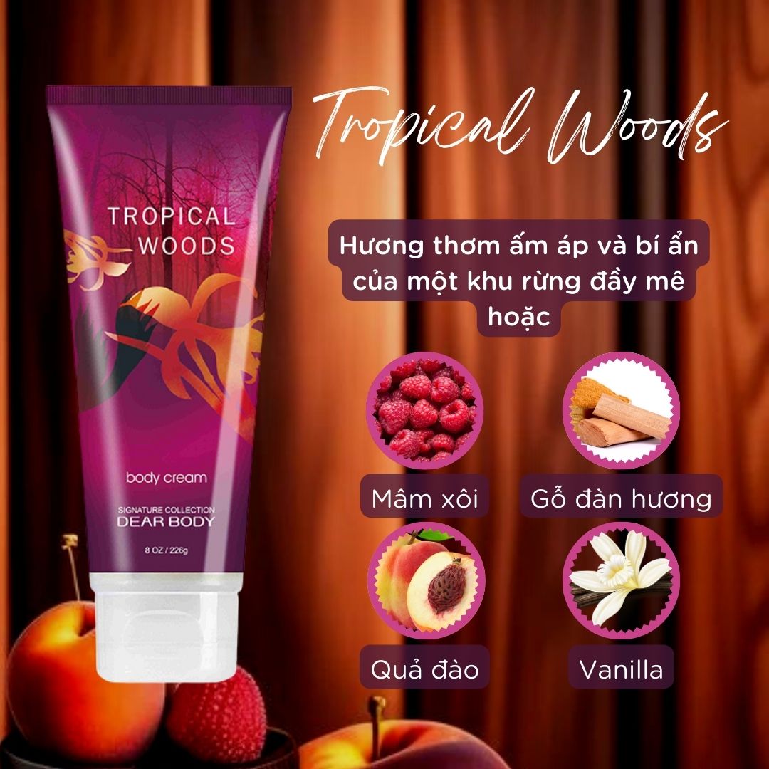 Body Cream DEAR BODY 226ml - Kem Dưỡng Toàn Thân - Siêu Mềm Mượt - Giúp Da Căng Bóng Mềm Mịn - Hương Thơm Mát Dễ Chịu - Cấp Ẩm - Cân Bằng pH - Lưu Hương Tới 8h