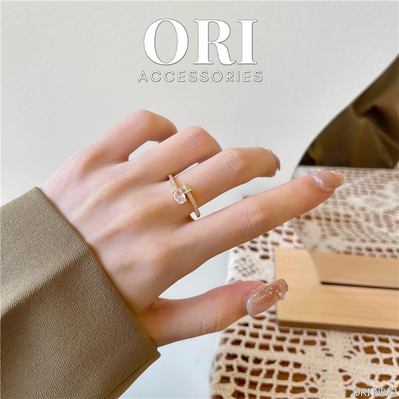 Nhẫn nữ may mắn Freesize Letitia đính đá độc đáo ORI ACCESSORIES N072