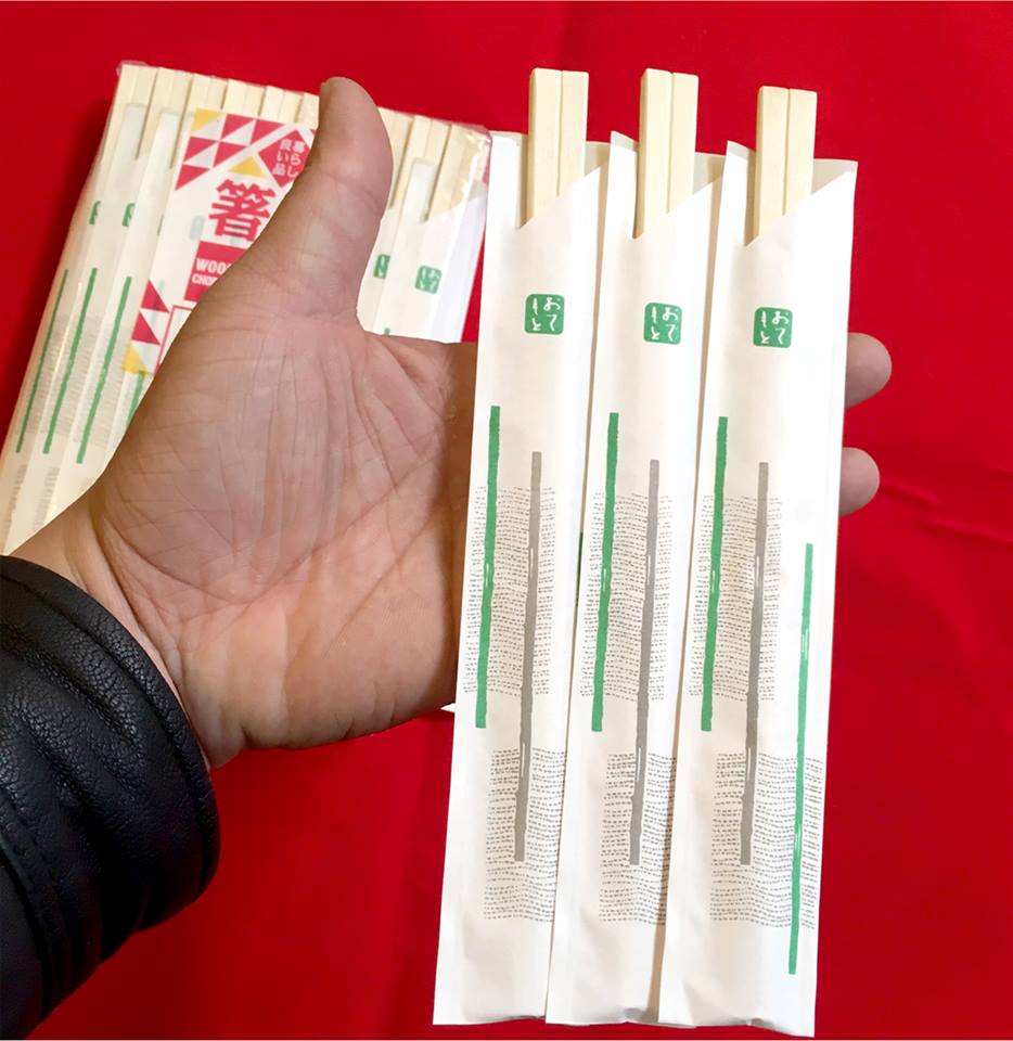 Đũa gỗ đóng bao giấy dùng một lần