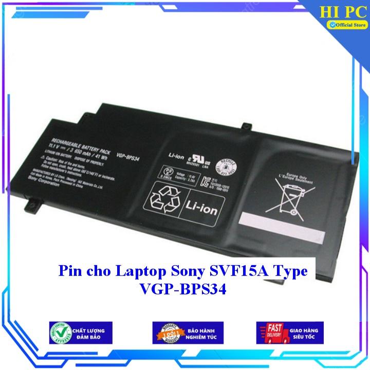 Pin cho Laptop Sony SVF15A Type VGP-BPS34 - Hàng Nhập Khẩu