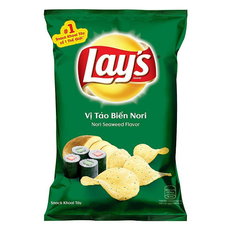 Snack Lays Khoai Tây Vị Tảo Biển Nori 95G – 8936079121020