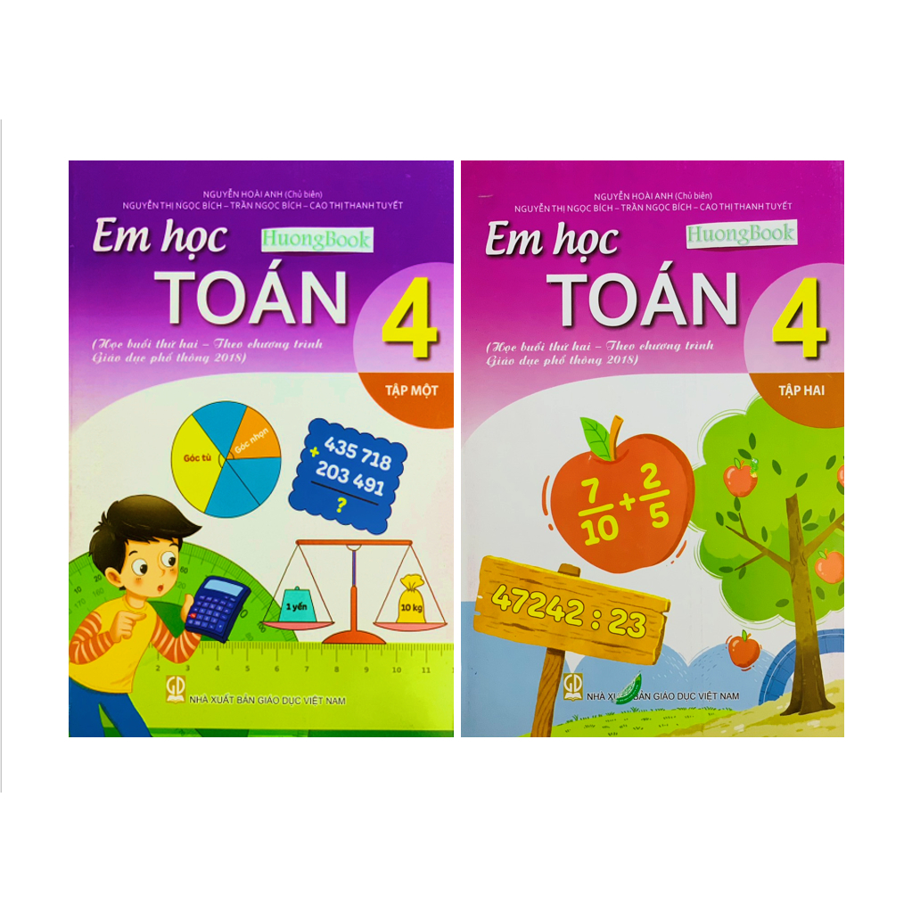 Sách - Combo Em học toán 4 - tập 1 + 2