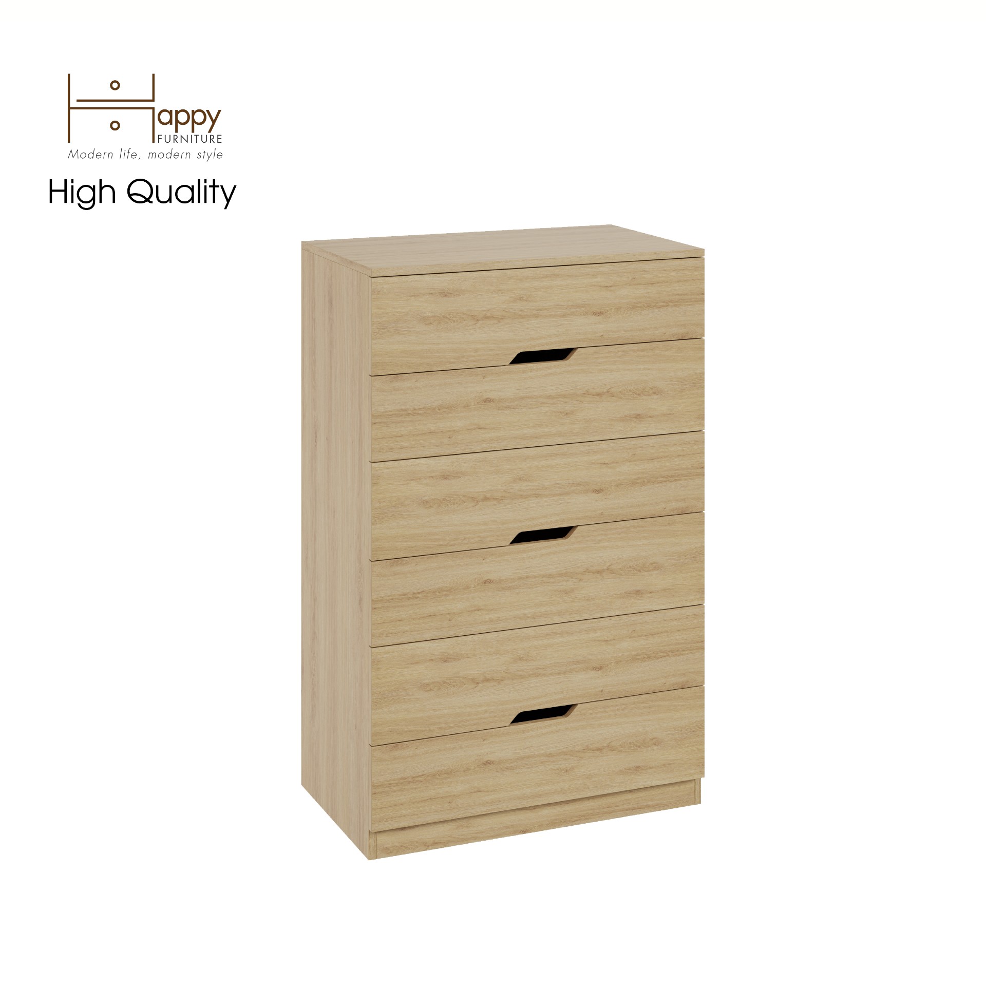 [Happy Home Furniture] DASH , Tủ đựng đồ - 6 ngăn kéo , 76cm x 46cm x 120cm ( DxRxC), THK_054