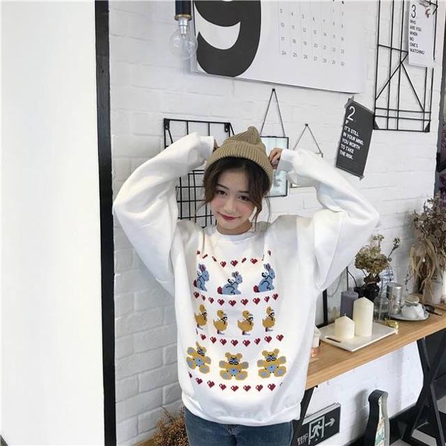 ÁO SWEATER NỈ GẤU