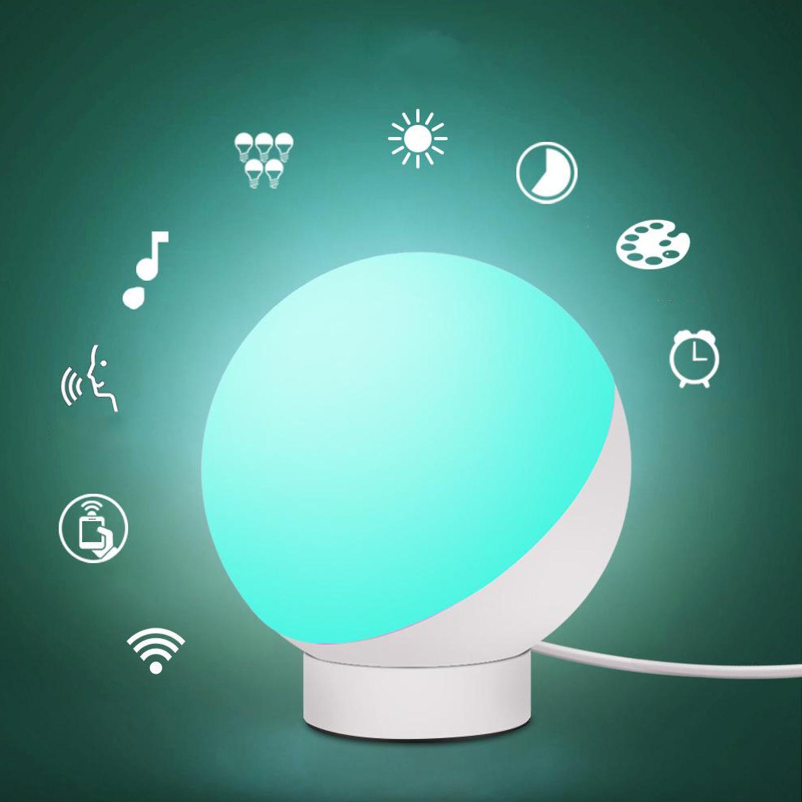 Table Desk Lamp 7W Bedside Night Light Voice/APP Control for Alexa Google Home