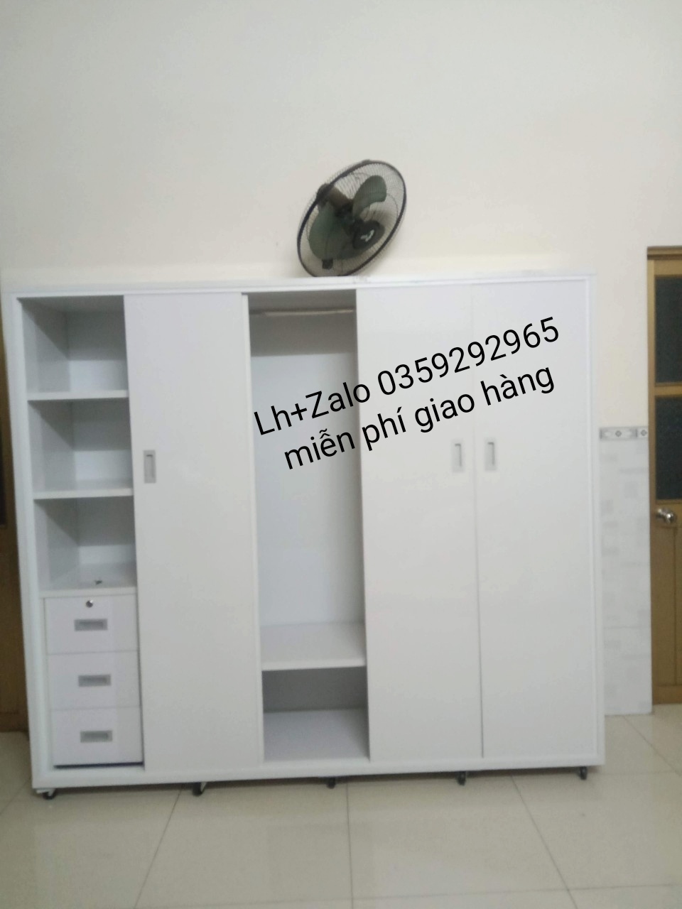 Tủ nhựa đài Loan 5 cánh cửa lùa