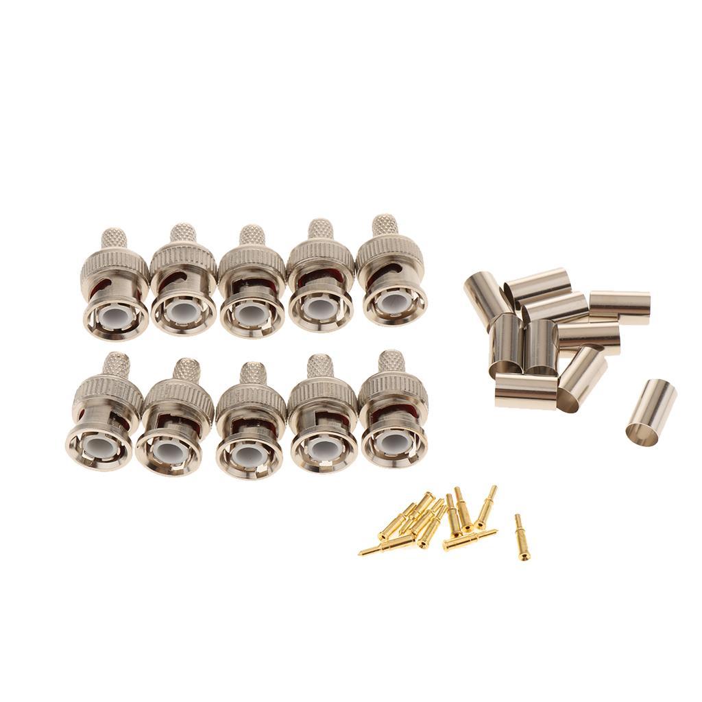 2- 10 Pieces Professional  -On Connector BNC Plug