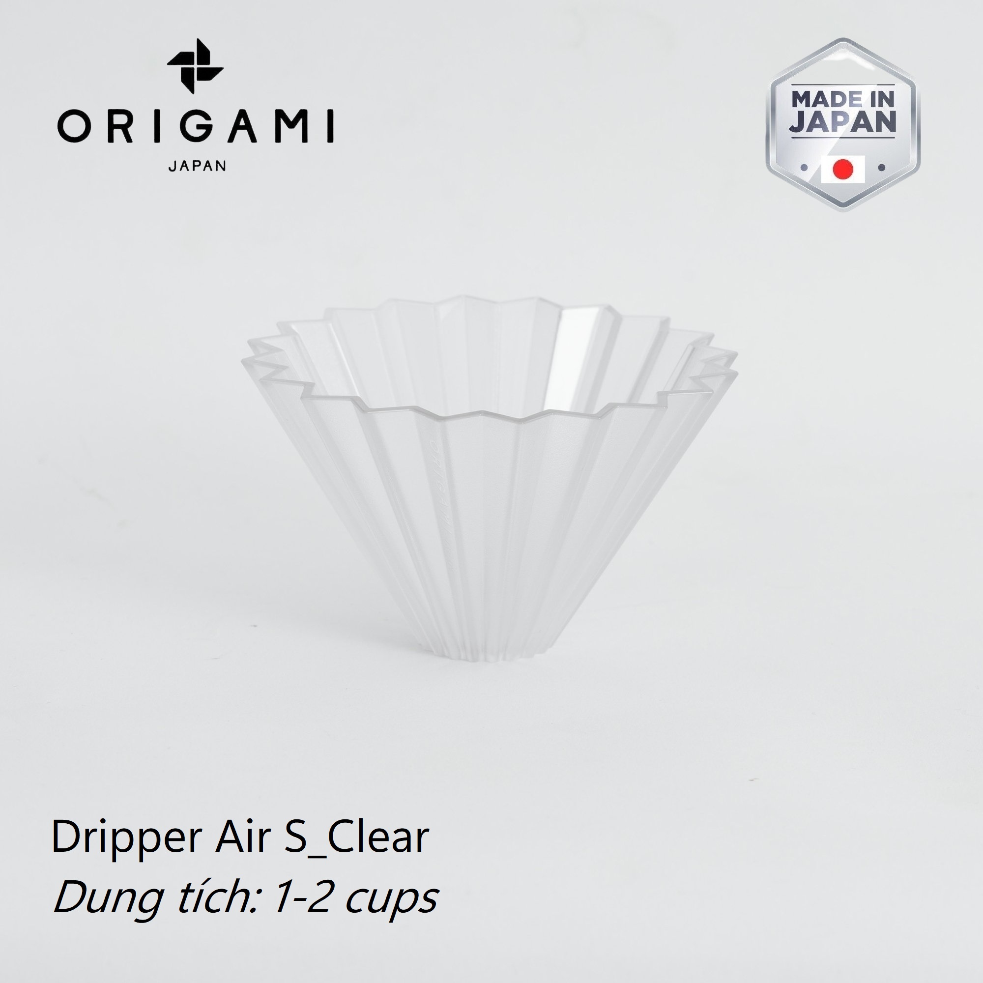 Phễu nhựa V60 01 Origami Dripper Air S Pour over