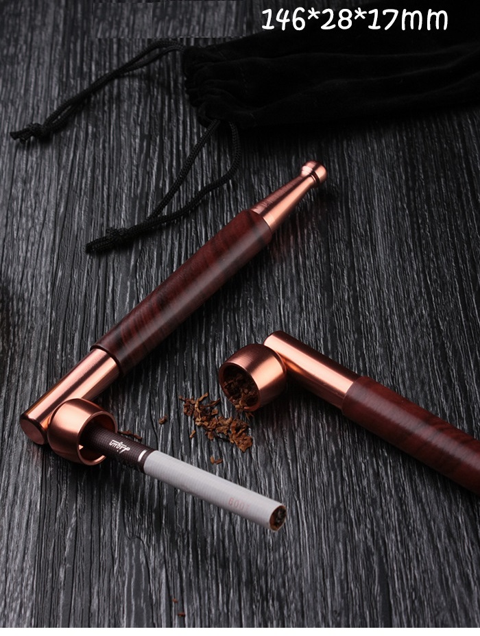 tẩu thuốc đồng thau cao cấp sang trọng gắn sợi và diếu đều được