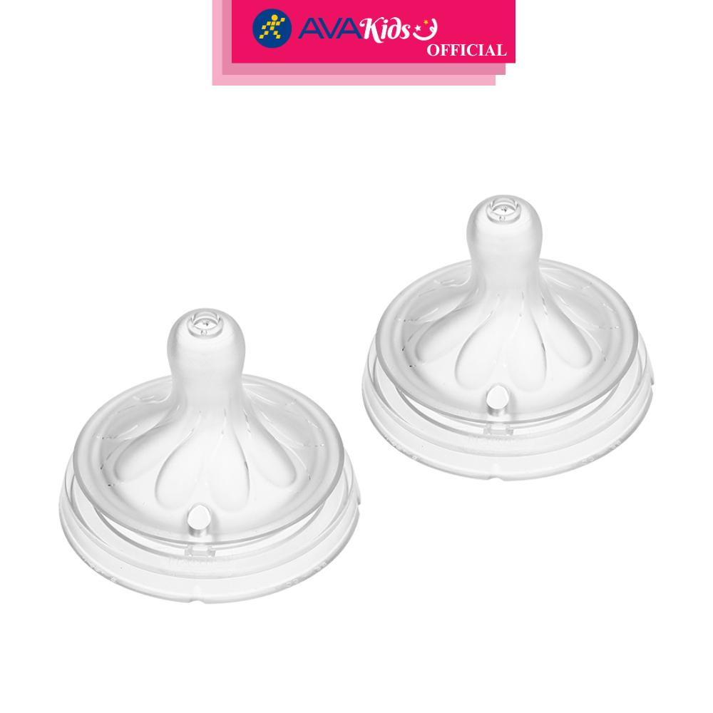 Bộ 2 núm ti Philips Avent SCY962/02 cổ rộng size 2 (0 - 1 tháng) - Hàng Chính Hãng