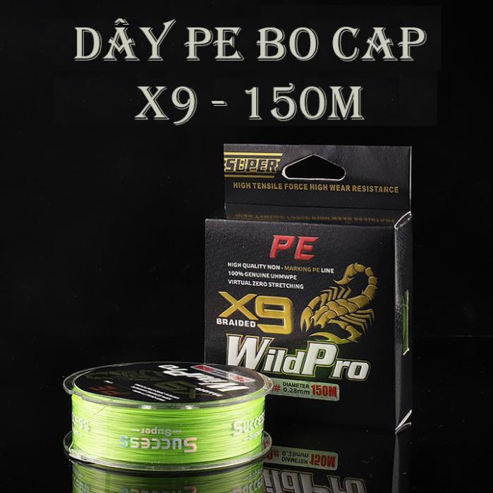 Dù Câu Lure PE X9 WildPro 150m Dù Câu Cá Siêu Bền Cao Cấp DC9 đồ câu FISHING_HD