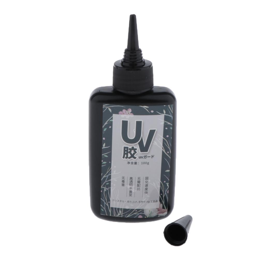 2x UV Resin Ultraviolet Hard Dilute Glue Lucid Glue Necklace Glue Box 100g