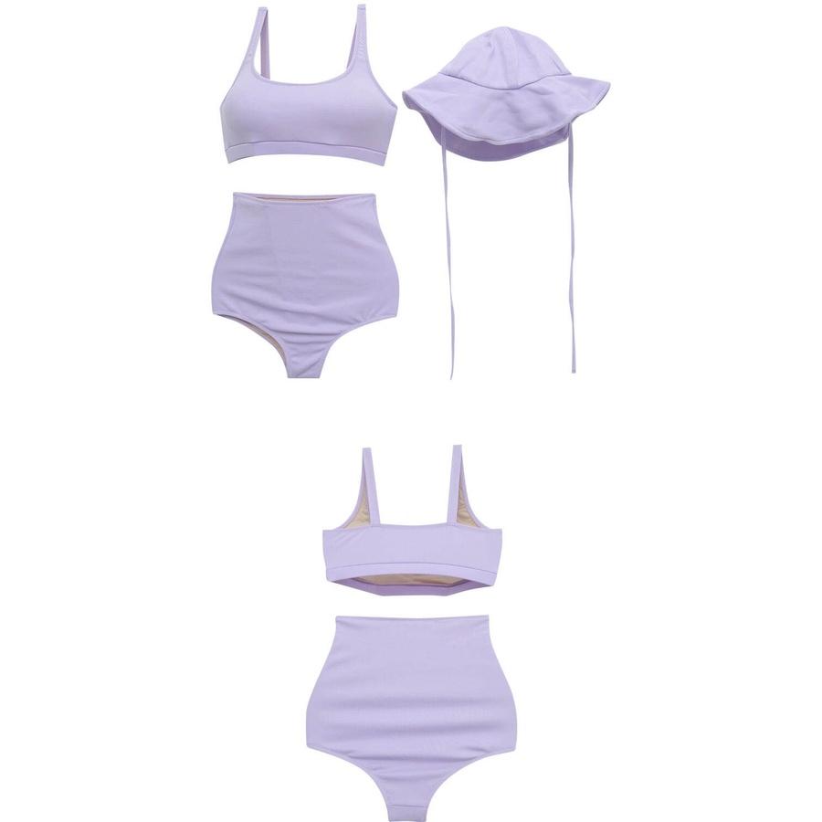 Bikini hai mảnh tím pastel (Có bán kèm mũ) - CIEL SWIMWEAR - S