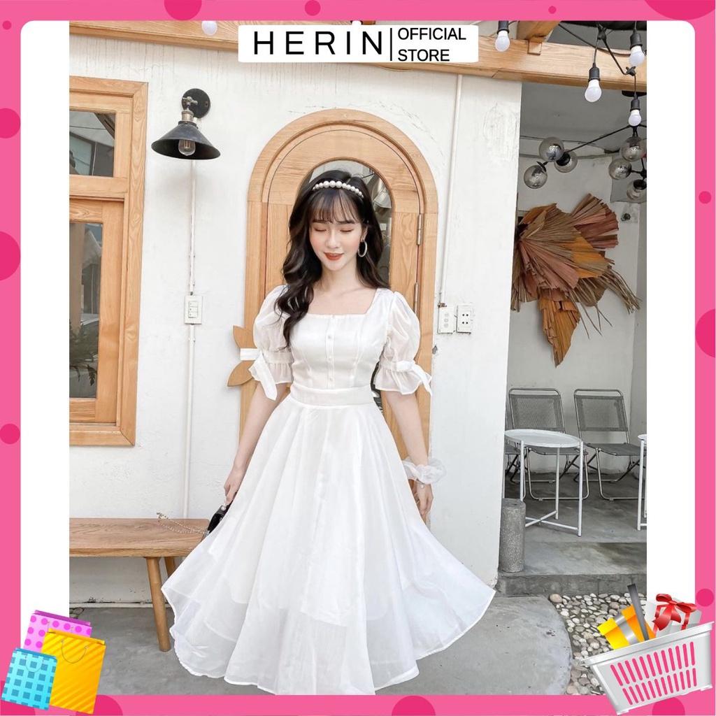 Đầm dự tiệc chụp kỷ yếu dạo phố màu trắng, chất đẹp như hình vải may 2 lớp
