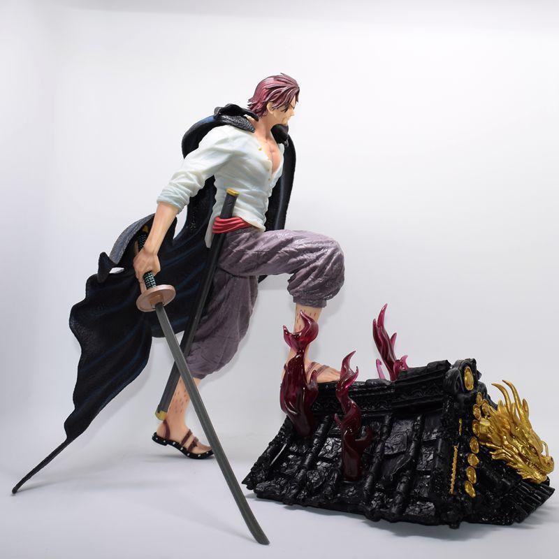 Mô Hình Shanks Tóc Đỏ Đứng Gác Mái Nhà 32CM Mô hình One Piece Cao Cấp, Figure Mô Hình Anmie One Piece Luffy Vua Hải Tặc