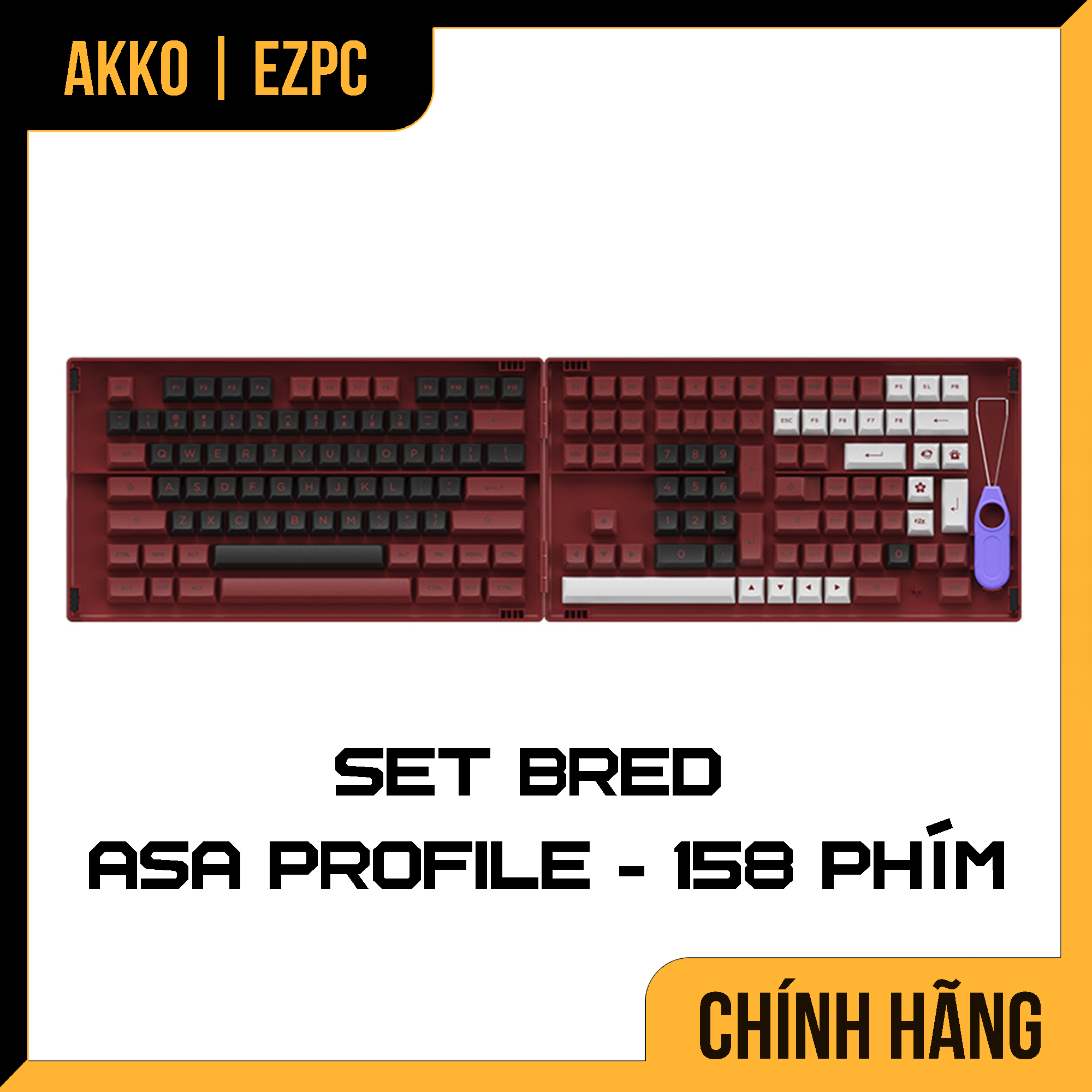 Keycap Cho Bàn Phím Cơ AKKO Hàng Chính Hãng Bred ASA Profile | EZPC