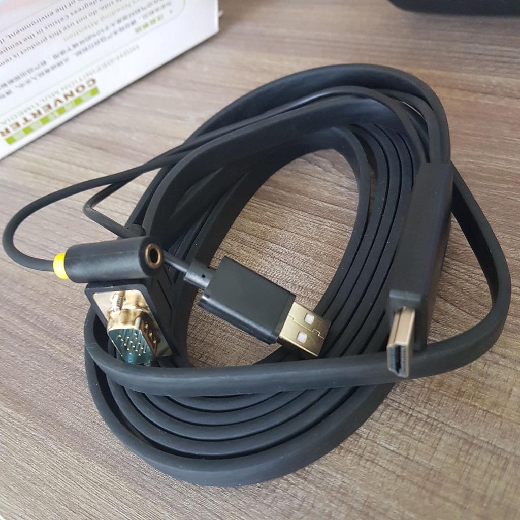 Cáp chuyển HDMI sang VGA có âm thanh - HDMI to VGA Jinghua z130 - Hồ Phạm