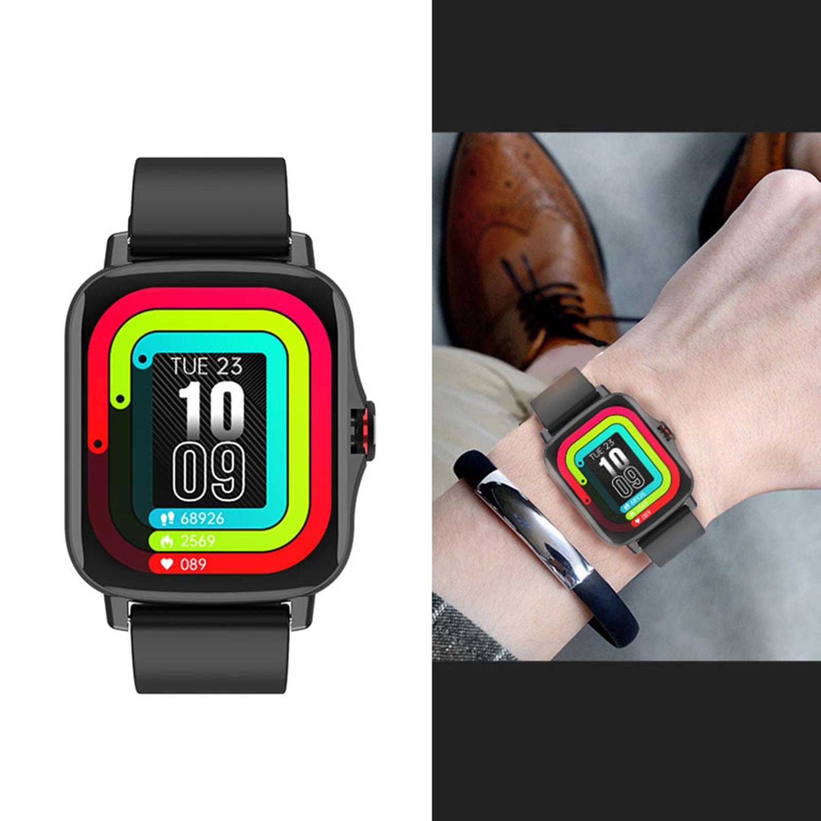 Smart Watch Bluetooth Monitor Digital Smartwatch for Men Women Black
