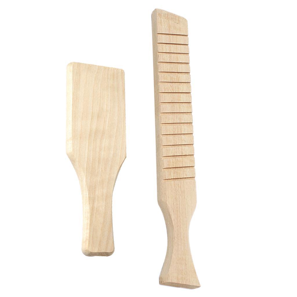 2x Wooden Clay Paddle Pottery Tool for Kitchen Clay And Pottery DIY 2 Sizes