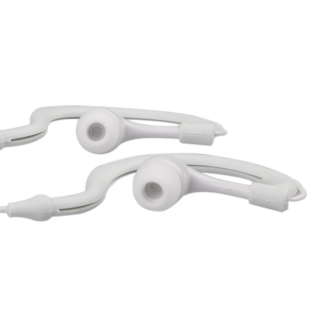 2x3.5mm Earhook Sport Waterproof Earphone Headphone for MP3 Player White