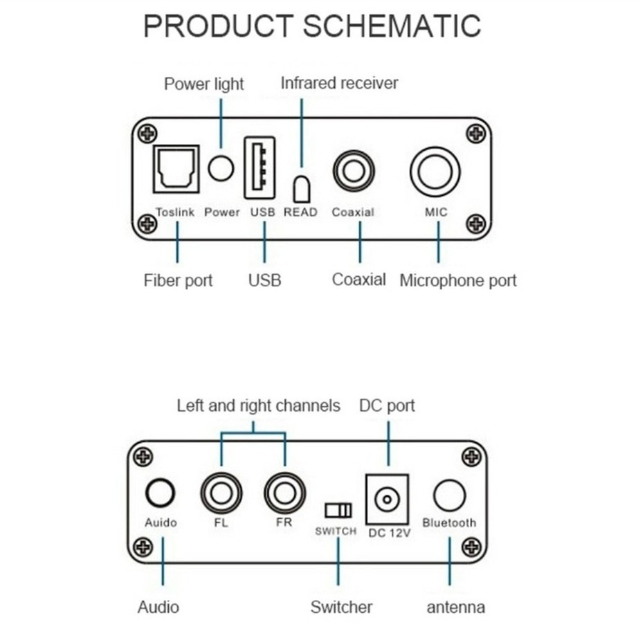 Bluetooth 5.0 tương thích DAC Digital sang Analog Audio Converter Bộ chuyển đổi phát lại Micro