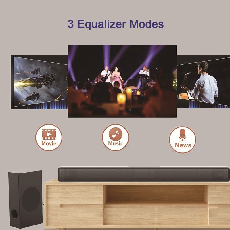Loa Soundbar 100W Cho TV 2.1 Loa Bluetooth 5.0 Không Dây Hệ Thống Rạp Hát Tại Nhà Với Loa Siêu Trầm 3D Stereo Boombox Điều Khiển Từ Xa Color: SL04 suit