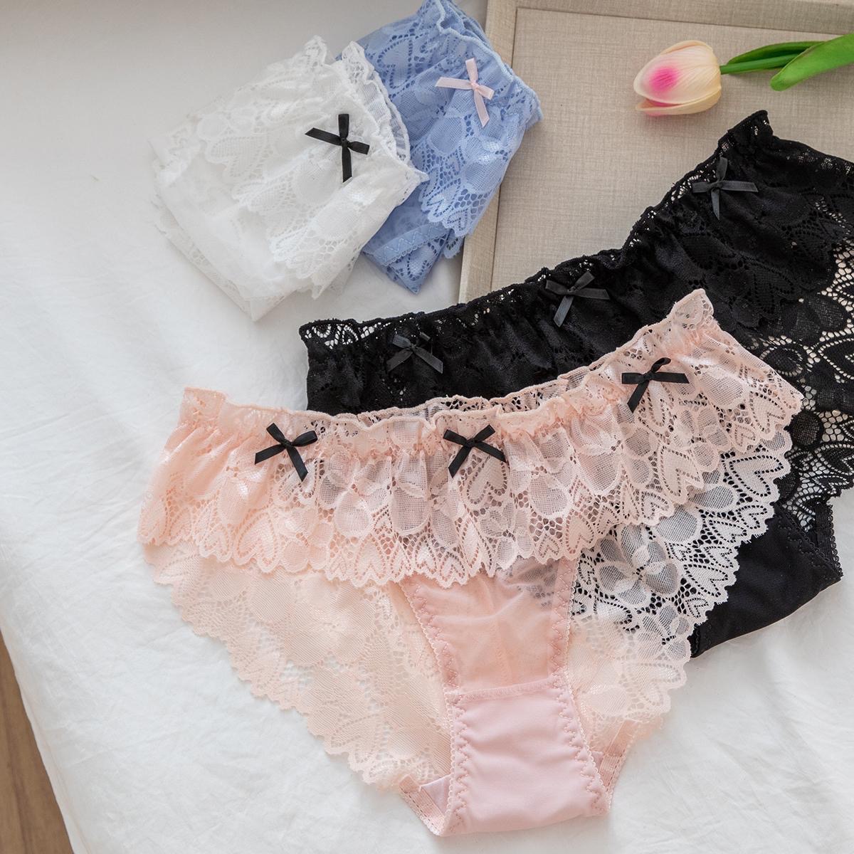 QUẦN LÓT REN NƠ QUYẾN RŨ TỪ 40-60KG DÀNH CHO NỮ