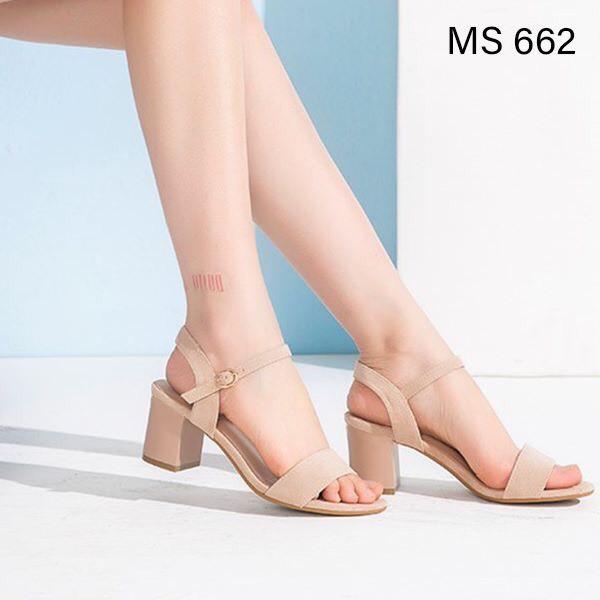 Sandal cao gót quai ngang bigsize gót vuông 5p cao cấp Đẹp &amp; shock