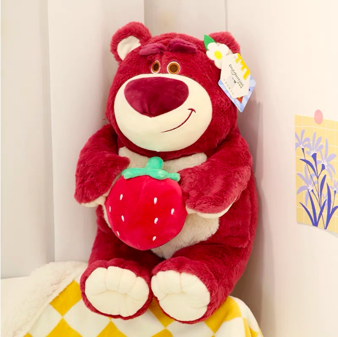 Thú nhồi bông gấu Lotso ôm trái dâu dễ thương - Size từ 40 đến 90cm - Quà tặng gấu bông gấu dâu êm mịn