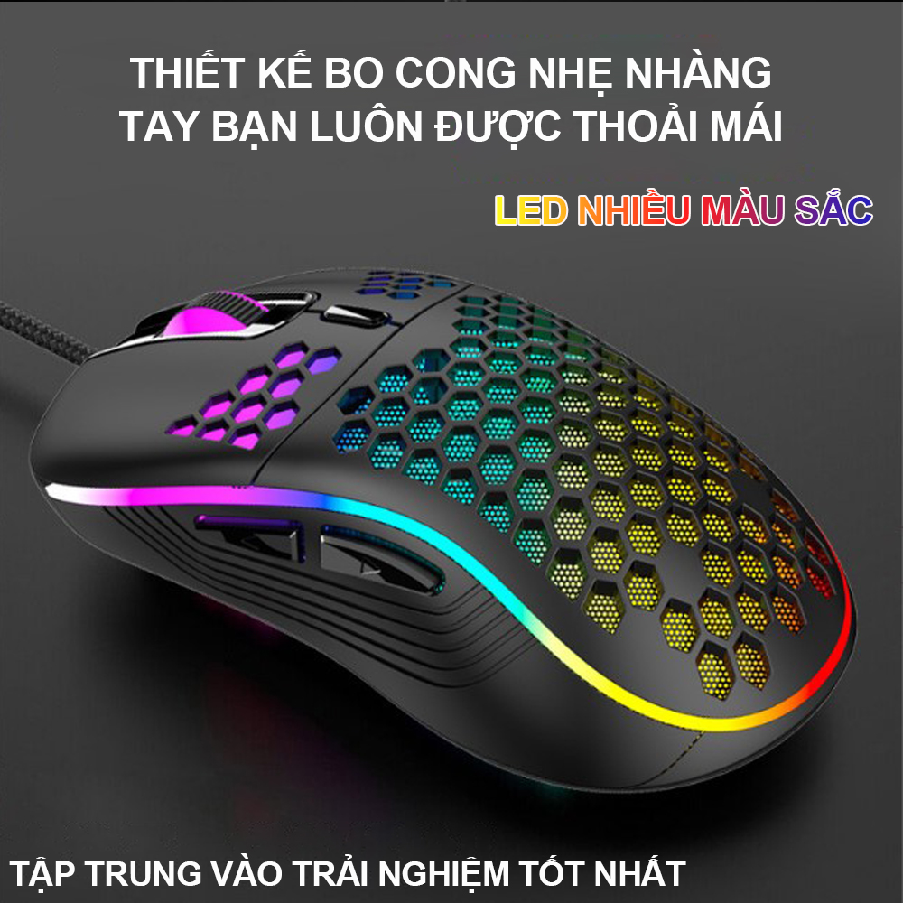 Chuột Máy Tính Gaming Có Dây POERMAX D110 DPI 4 Mức Tối Đa 4800- Hàng Chính Hãng