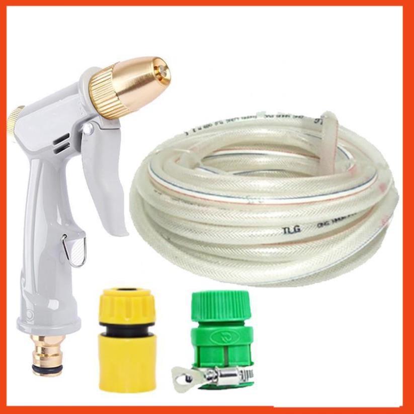 Bộ dây vòi xịt nước rửa xe, tưới cây tăng áp 3 lần, loại 15m 206846