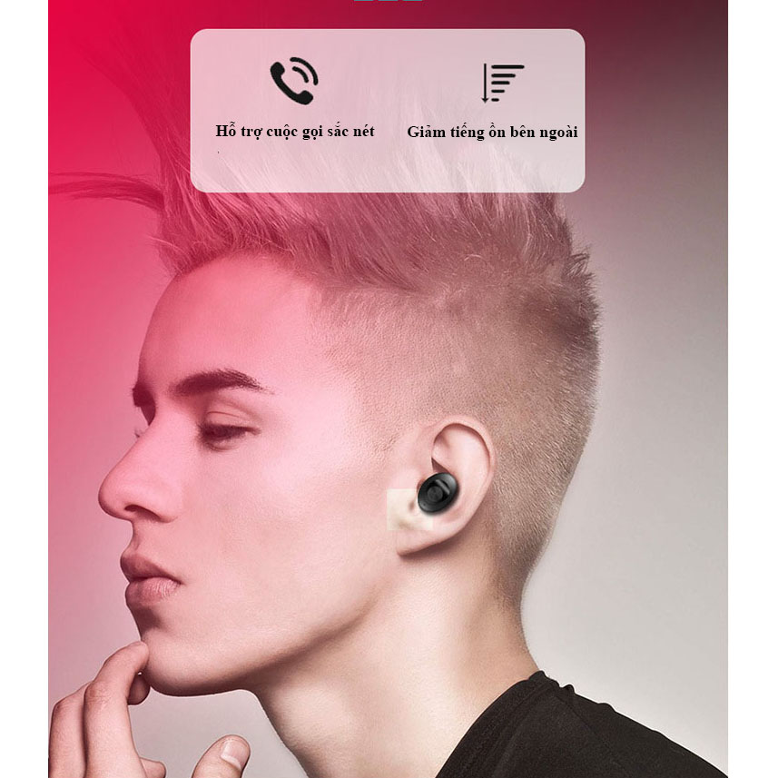 Tai nghe Bluetooth Hitoor XG12U TWS dual-pass 5.0 stereo thể thao tai nghe không dây dùng cho điện thoại di động - HÀNG NHẬP KHẨU