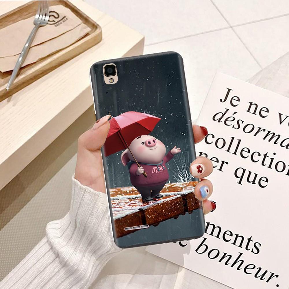 Ốp lưng dành cho điện thoại Oppo R15 Viền dẻo TPU hình Heo Con Dễ Thương