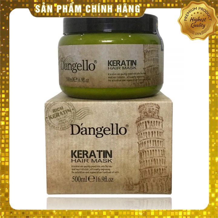 Dầu ủ phục hồi tóc hư tổn D'angello Keratin Hair mask 500ml